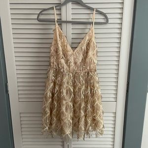 gold sequin dress